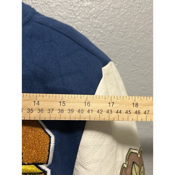 LOTR 8ighth Dstrkt Mens Royal Blue Long Sleeve Snap Bomber Jacket Size M - Picture 7 of 12